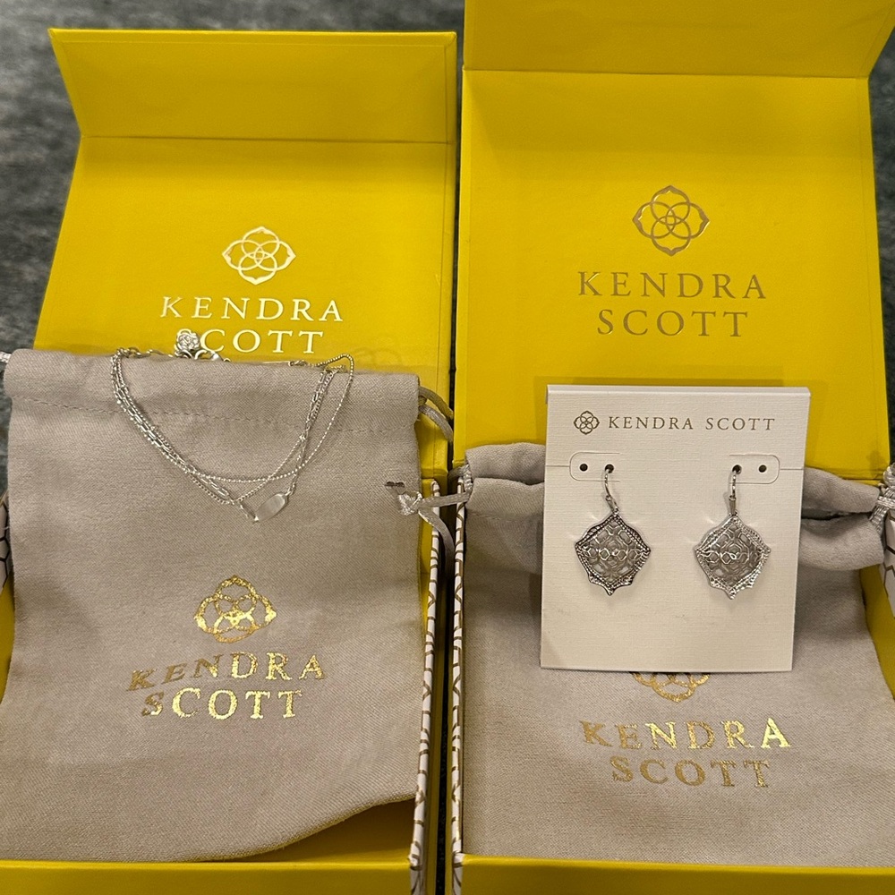 Kendra Scott Fern Bracelet and Filigree Earring Set